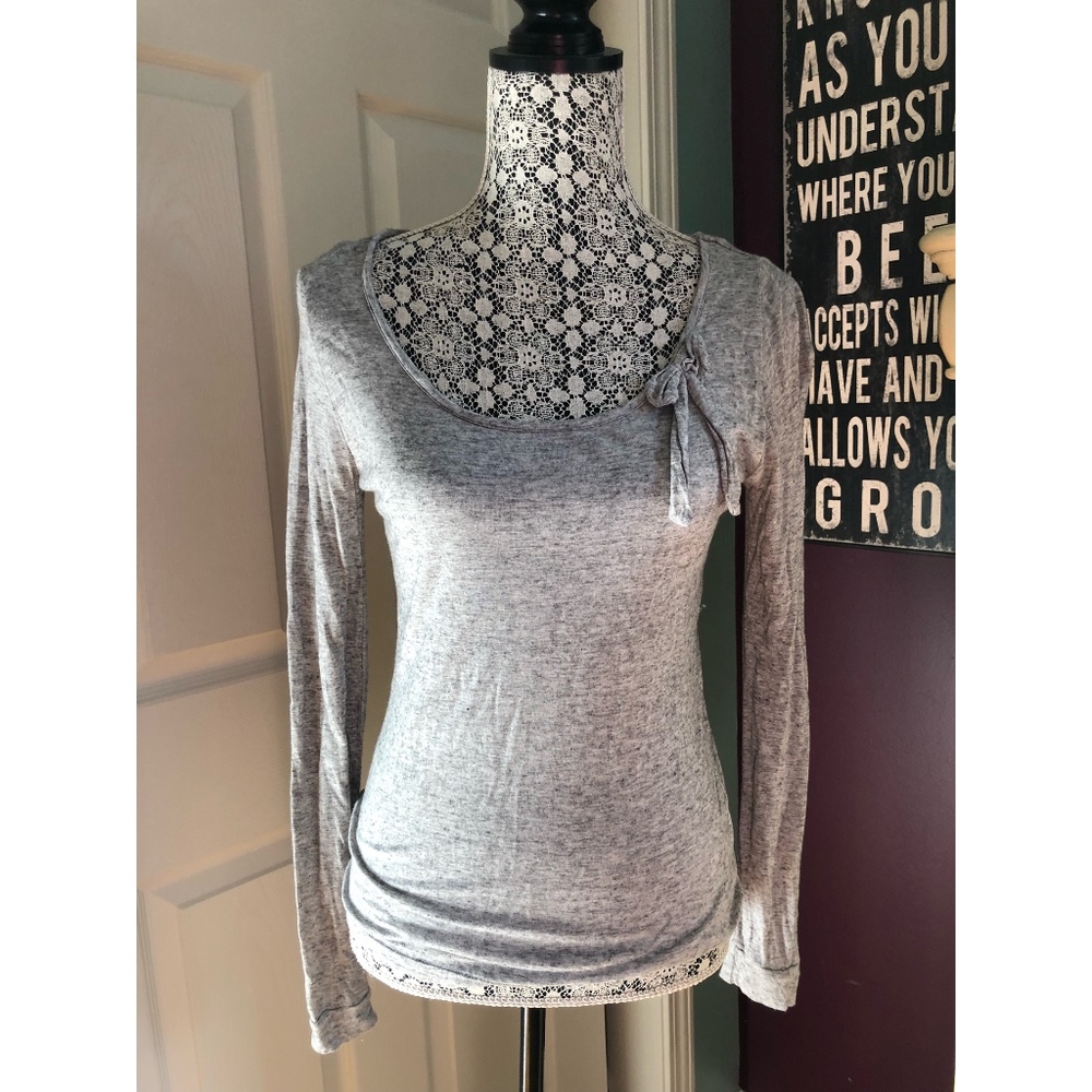NAF NAF French Long Sleeve With Bow Top
